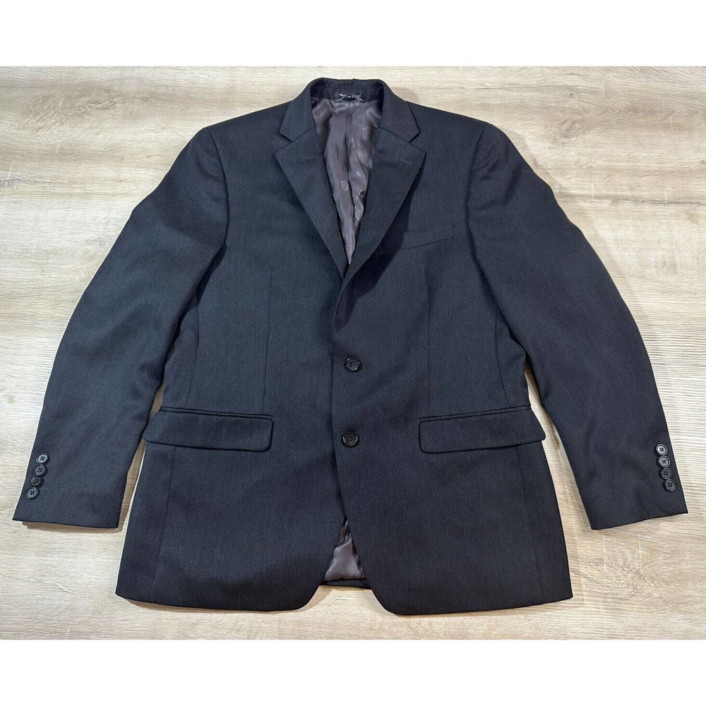Polo Ralph Lauren Men 40R Wool Gray Jacket Sport Coat Stretch Adult